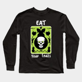 Copy of Scary Pear skull Eat your Fruits Halloween Long Sleeve T-Shirt